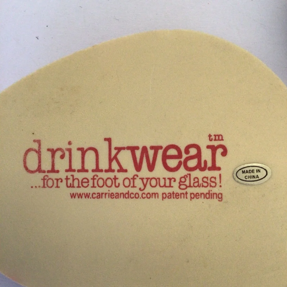 WINE GLASS COASTERS SET OF TWO